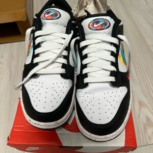 Nike Black and White Sneakers with Colorful Accents